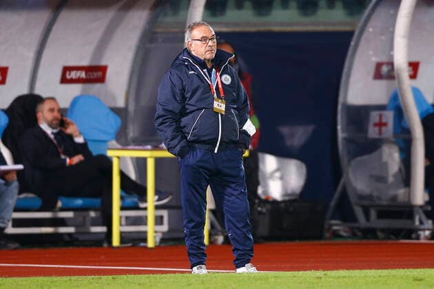 San Marino v England 2022 FIFA World Cup, WM, Weltmeisterschaft, Fussball Qualifiers San Marino Coach Franco Varrella during the 2022 FIFA World Cup Qualifiers Group I match at Stadio Olimpico di Serravalle, Serravalle Content Not Available For UK Newspapers Copyright: xPaulxChestertonx FIL-16117-0154