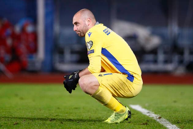 San Marino v England 2022 FIFA World Cup, WM, Weltmeisterschaft, Fussball Qualifiers Elia Benedettini of San Marino looks dejected at the end of the 2022 FIFA World Cup Qualifiers Group I match at Stadio Olimpico di Serravalle, Serravalle Content Not Available For UK Newspapers Copyright: xPaulxChestertonx FIL-16117-0168