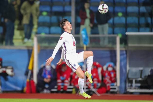 San Marino v England FIFA World Cup, WM, Weltmeisterschaft, Fussball Qualifier 15 11 2021. Ben Chilwell (12) of England during the FIFA World Cup Qualifier match between San Marino and England at Stadio Olimpico, Serravalle, San Marino on 15 November 2021. Editorial use only , Copyright: xNigelxKeenex PSI-14035-0098