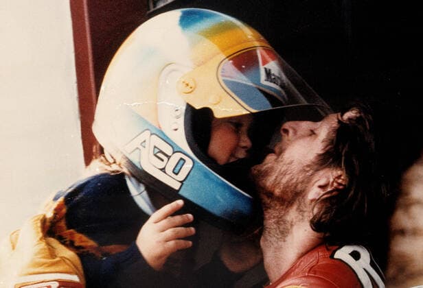 Milan, 90s archive in the photo: Valentino Rossi with his father Graziano Rossi - these photos are prints that Rossi himself allowed the photographer to reproduce to complete the photo shoot fotostore  Copyright: xAlbertoxTerenghix xIPAx xAlbertoxTerenghixArcx