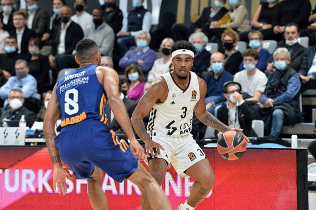 Chris Jones (asvel) BASKETBALL : LDLC ASVEL vs Real Madrid - Euroleague - 16 11 2021 FredericChambert Panoramic 
