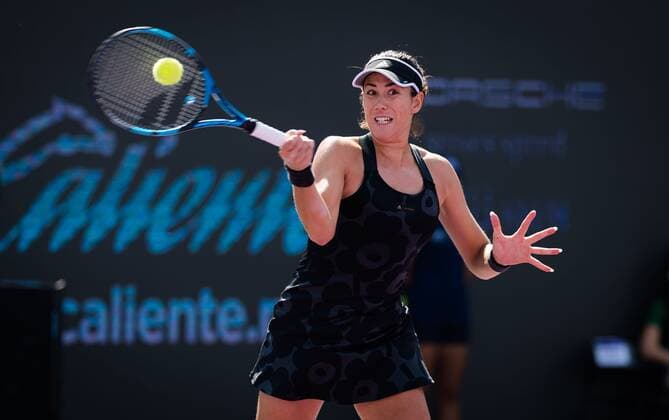 Tennis, WTA Finals in Guadalajara, Garbine Muguruza - Paula Badosa Mandatory Credit: Photo by Rob Prange Shutterstock (12596815t) Garbine Muguruza of Spain in action during the semi-final at the 2021 Akron WTA, Tennis Damen Finals Guadalajara WTA tennis tournament Akron WTA Finals, Day 7, Tennis, Panamerican Tennis Center Guadalajara, Mexico - 16 Nov 2021 Akron WTA Finals, Day 7, Tennis, Panamerican Tennis Center Guadalajara, Mexico - 16 Nov 2021 Copyright: xRobxPrange Shutterstockx 12596815t