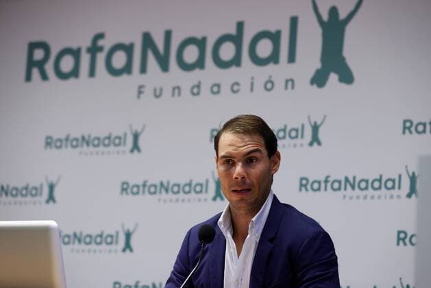 Sport Themen der Woche KW46 Sport Bilder des Tages Tennis, Rafa Nadal Foundation Pressekonferenz zum 10 jährigen Jubiläum Spanish tennis player Rafael Nadal attends a presser on occasion of an exhibition marking the 10th anniversary of the Rafa Nadal Foundation in Madrid, Spain, 17 November 2021. Rafa Nadal Foundation reviews its 10 years of history !ACHTUNG: NUR REDAKTIONELLE NUTZUNG!  Copyright: xJ.J.Guillenx GRAF4867 20211117-032a9cc318894efc629eb262c69ebe5f65ddc709