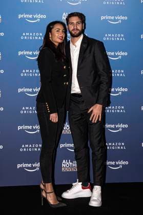 Fußball, Amazon Original Doku Juventus Turin - All or Nothing All Or Nothing: Juventus - Amazon Premiere Thessa Lacovich and Manuel Locatelli pose during the photo call of the new Amazon Prime Video show All or Nothing: Juventus premiere. Turin Italy Copyright: xNicolòxCampox
