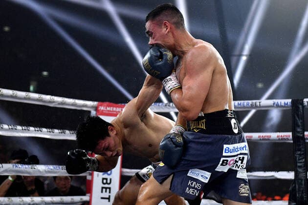 Sport Themen der Woche KW46 Sport Bilder des Tages BOXING TSZYU INOUE, Tim Tszyu (right) and Takeshi Inoue during their WBO Asia Pacific Super Welterweight Title Bout at Qudos Bank Arena, Sydney, Wednesday, November 17, 2021. ( NO ARCHIVING, EDITORIAL USE ONLY, NO USE IN BOOKS WITHOUT CONSENT SYDNEY NSW AUSTRALIA  Copyright: xDANxHIMBRECHTSx 20211118001597531275