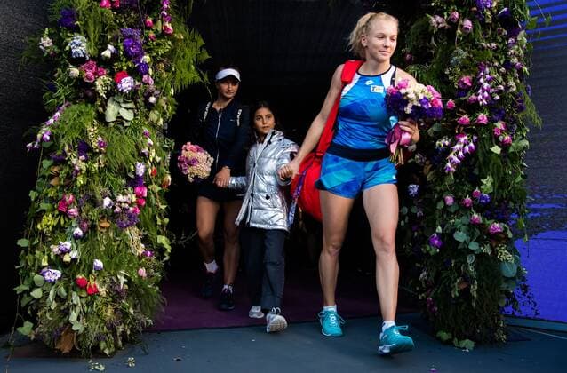Mandatory Credit: Photo by Rob Prange Shutterstock (12596816j) Barbora Krejcikova & Katerina Siniakova of the Czech Republic before the doubles final of the 2021 Akron WTA, Tennis Damen Finals Guadalajara WTA tennis tournament Akron WTA Finals, Day 8, Tennis, Panamerican Tennis Center Guadalajara, Mexico - 17 Nov 2021 Akron WTA Finals, Day 8, Tennis, Panamerican Tennis Center Guadalajara, Mexico - 17 Nov 2021  Copyright: xRobxPrange Shutterstockx 12596816j