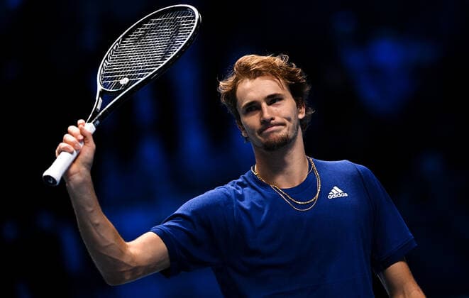 Italy Tennis ATP, Tennis Herren Finals Zverev - Hurkacz 6698913 18.11.2021 Germany s Alexander Zverev reacts during the group stage singles tennis match of the ATP Finals against Poland s Hubert Hurkacz at the Pala Alpitour venue in Turin, Italy. Alexey Filippov Sputnik Turin Italy  Copyright: xAlexeyxFilippovx