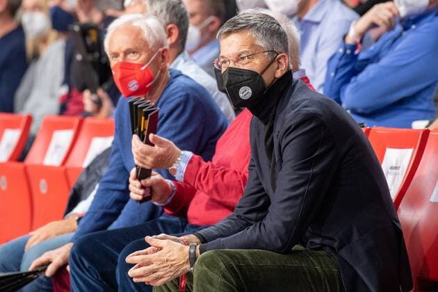 Vereinspraesident Herbert Hainer (FC Bayern München), FC Bayern Basketball vs. Panathinaikos Athen, Euroleague, 18.11.2021 Muenchen Bayern Deutschland