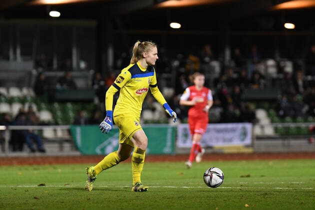 Fussball I Frauen I Saison 2021-2022 I 1. Frauen-Bundesliga I 9. Spieltag I SV Werder Bremen - 1. FC Koeln I 19.11.2021 Manon Klett ( 1, 1. FC Koeln) Bremen Stadion Platz 11 Bremen Deutschland Copyright: xLobeca Schlikisx