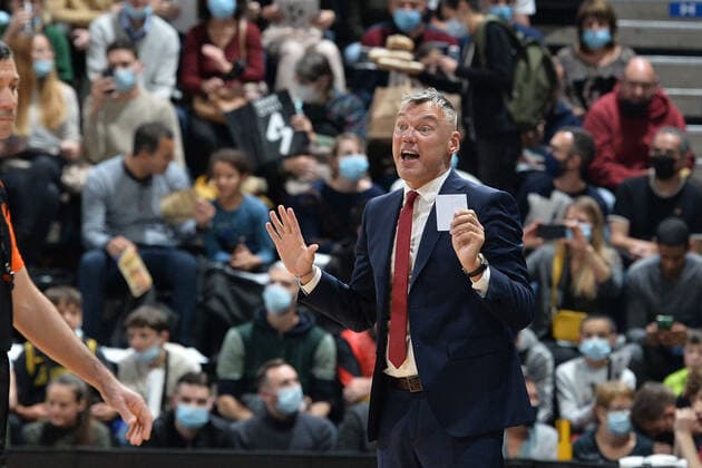 Sarunas Jasikevicius (entraineur barcelone) BASKETBALL : LDLC ASVEL vs FC Barcelone - Euroleague - 19 11 2021 FredericChambert Panoramic 