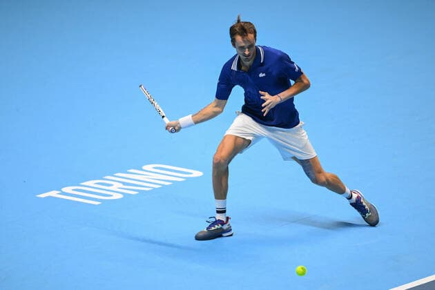 Photo Marco Alpozzi LaPresse November 20, 2021 Turin (Italy) Tennis Nitto ATP, Tennis Herren Finals - men s singles - Daniil Medvedev Vs Casper Ruud In the pic: Daniil Medvedev (Russia)  Copyright: xMarcoxAlpozzi LaPressex