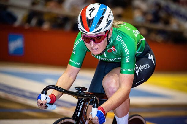 PIETERS Amy: Lotto Zesdaagse Vlaanderen - Gent 2021 PIETERS Amy ( NED ) Team Querformat - quer - horizontal - Landscape - Event Veranstaltung: Lotto Zesdaagse Vlaanderen Gent 2021 - Category Kategorie: Cycling - Track cycling, Rad, Radsport, Bahnrad, Bahn Sixdays - Elite Women - Location Ort: Europe Belgium - Gent - Citadelpark - tÂ Kuipke - Discipline: Points Race - Distance: ... m - Date Datum: 19.11.2021 Friday Day 4 -