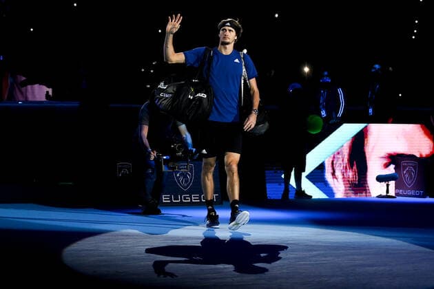Photo Marco Alpozzi LaPresse November 20, 2021 Turin (Italy) Tennis Nitto ATP, Tennis Herren Finals - men s singles - Novak Djokovic Vs Alexander Zverev In the pic: Alexander Zverev (Germany)  Copyright: xMarcoxAlpozzi LaPressex