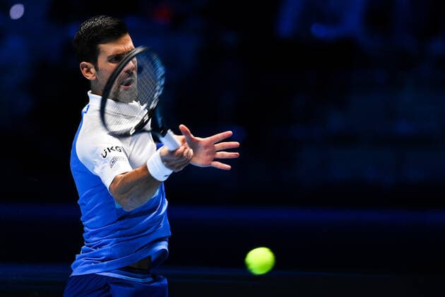 Photo Marco Alpozzi LaPresse November 20, 2021 Turin (Italy) Tennis Nitto ATP, Tennis Herren Finals - men s singles - Novak Djokovic Vs Alexander Zverev In the pic: Novak Djokovic (Serbia)  Copyright: xMarcoxAlpozzi LaPressex