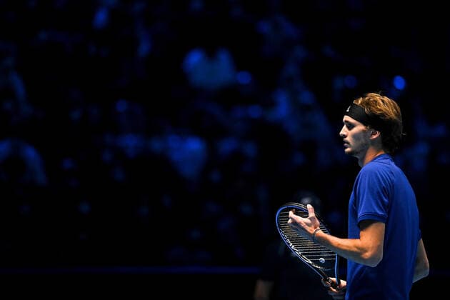 Photo Marco Alpozzi LaPresse November 20, 2021 Turin (Italy) Tennis Nitto ATP, Tennis Herren Finals - men s singles - Novak Djokovic Vs Alexander Zverev In the pic: Alexander Zverev (Germany)  Copyright: xMarcoxAlpozzi LaPressex