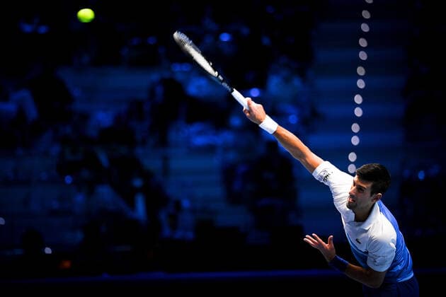 Photo Marco Alpozzi LaPresse November 20, 2021 Turin (Italy) Tennis Nitto ATP, Tennis Herren Finals - men s singles - Novak Djokovic Vs Alexander Zverev In the pic: Novak Djokovic (Serbia)  Copyright: xMarcoxAlpozzi LaPressex