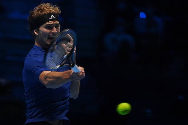 Photo Marco Alpozzi LaPresse November 20, 2021 Turin (Italy) Tennis Nitto ATP, Tennis Herren Finals - men s singles - Novak Djokovic Vs Alexander Zverev In the pic: Alexander Zverev (Germany)  Copyright: xMarcoxAlpozzi LaPressex