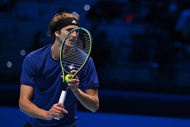 Photo Marco Alpozzi LaPresse November 20, 2021 Turin (Italy) Tennis Nitto ATP, Tennis Herren Finals - men s singles - Novak Djokovic Vs Alexander Zverev In the pic: Alexander Zverev (Germany)  Copyright: xMarcoxAlpozzi LaPressex