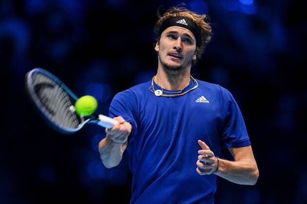 Photo Marco Alpozzi LaPresse November 20, 2021 Turin (Italy) Tennis Nitto ATP, Tennis Herren Finals - men s singles - Novak Djokovic Vs Alexander Zverev In the pic: Alexander Zverev (Germany)  Copyright: xMarcoxAlpozzi LaPressex