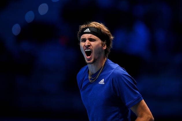 Photo Marco Alpozzi LaPresse November 20, 2021 Turin (Italy) Tennis Nitto ATP, Tennis Herren Finals - men s singles - Novak Djokovic Vs Alexander Zverev In the pic: Alexander Zverev (Germany)  Copyright: xMarcoxAlpozzi LaPressex