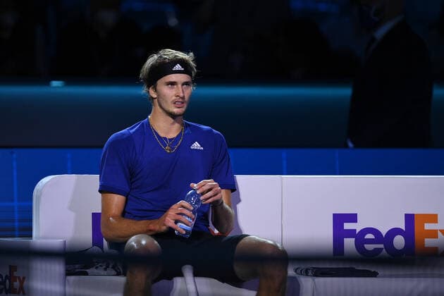 Photo Marco Alpozzi LaPresse November 20, 2021 Turin (Italy) Tennis Nitto ATP, Tennis Herren Finals - men s singles - Novak Djokovic Vs Alexander Zverev In the pic: Alexander Zverev (Germany)  Copyright: xMarcoxAlpozzi LaPressex