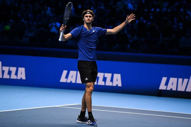 Photo Marco Alpozzi LaPresse November 20, 2021 Turin (Italy) Tennis Nitto ATP, Tennis Herren Finals - men s singles - Novak Djokovic Vs Alexander Zverev In the pic: Alexander Zverev (Germany)  Copyright: xMarcoxAlpozzi LaPressex
