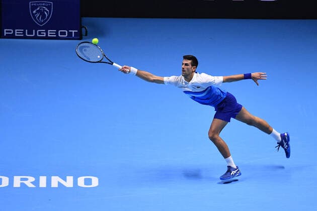 Alexander Zverev vs Novak Djokovic (Ser) TENNIS : Nitto ATP, Tennis Herren finals 2021 - 19 11 2021 AntoineCouvercelle Panoramic 