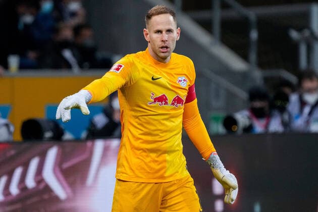 Peter Gulacsi (Torwart, RBL, 1), gibt Anweisungen, gestikuliert, mit den Armen gestikulieren, gives instructions, gesticulate, Einzelbild, Aktion, Action, 20.11.2021, Sinsheim (Deutschland), Fussball, Bundesliga, TSG 1899 Hoffenheim - RB Leipzig, DFB DFL REGULATIONS PROHIBIT ANY USE OF PHOTOGRAPHS AS IMAGE SEQUENCES AND OR QUASI-VIDEO. *** Peter Gulacsi Goalkeeper, RBL, 1 , gives instructions, gestures, gesticulate with arms, gives instructions, gesticulate, frame, action, action, 20 11 2021, Sinsheim Germany , Football, Bundesliga, TSG 1899 Hoffenheim RB Leipzig, DFB DFL REGULATIONS PROHIBIT ANY USE OF PHOTOGRAPHS AS IMAGE SEQUENCES AND OR QUASI VIDEO xozx