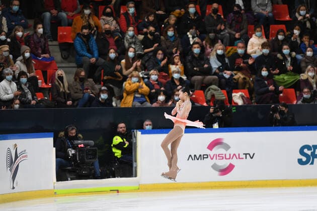 Sport Themen der Woche KW46 Sport Bilder des Tages Yeonjeong PARK (Korea), during ladies free program, at the ISU Grand Prix of Figure skating, Eiskunstlauf - Internationaux de France, at Polesud Ice-Rink Complex, on November 20, 2021 in Grenoble, France. Noxthirdxpartyxsales  (174926622)