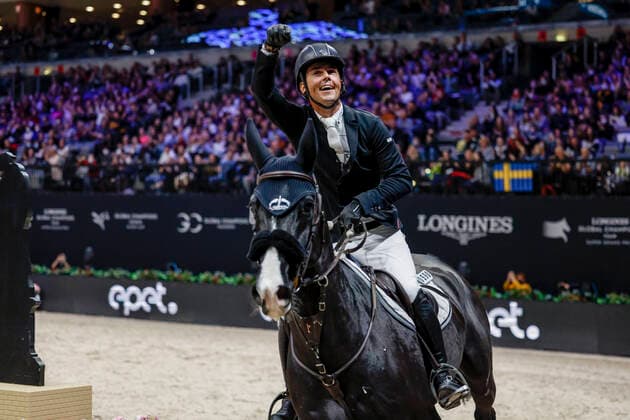 Bilder des Jahres 2021, Sport 11 November Sport Themen der Woche KW46 PRAGUE - GC Playoffs Final 2021, PRAGUE - GC Playoffs Final 2021 ALVAREZ MOYA Sergio (ESP), Alamo LONGINES GLOBAL CHAMPIONS TOUR SUPER GRAND PRIX - 2nd Round Int. jumping competition over two rounds (1.55 1.65 m) Prag, Praha, O2 Arena 20. November 2021 - *** PRAGUE GC Playoffs Final 2021, PRAGUE GC Playoffs Final 2021 ALVAREZ MOYA Sergio ESP , Alamo LONGINES GLOBAL CHAMPIONS TOUR SUPER GRAND PRIX 2nd Round Int jumping competition over two rounds 1 55 1 65 m Prague, Praha, O2 Arena 20 November 2021