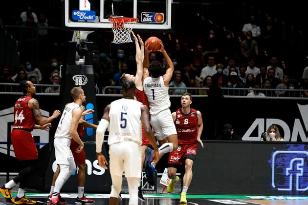 21.11.2021, easyCredit Basketball Bundesliga, BBL, Saison 2021 2022, Herren, Chemnitz Niners - MLP Academics Heidelberg Brekkott Chapman, MLP Academics Heidelberg Chemnitz Messe Chemnitz Sachsen Germany