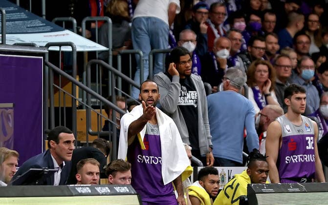 GSD zje123 easy Credit Basketball BBL Saison 2020 21 BG Göttingen - FC Bayern München Göttingens Akeem Vargas