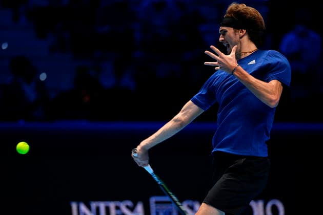 Photo Marco Alpozzi LaPresse November 21, 2021 Turin (Italy) Tennis Nitto ATP, Tennis Herren Finals - men s singles - finals Alexander Zverev Vs Daniil Medvedev In the pic:Alexander Zverev (Germany)  Copyright: xMarcoxAlpozzi LaPressex