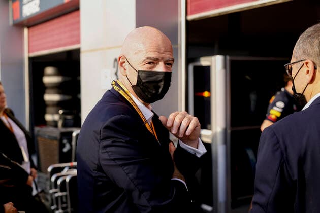 Gianni Infantino (FIFA President), F1 Grand Prix of Qatar at Losail International Circuit on November 21, 2021 in Doha, Qatar. (Photo by HOCH ZWEI) Doha Qatar