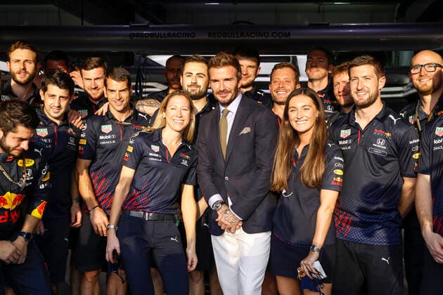 David Beckham (GBR) with the Red Bull Racing team, F1 Grand Prix of Qatar at Losail International Circuit on November 21, 2021 in Doha, Qatar. (Photo by HOCH ZWEI) Doha Qatar