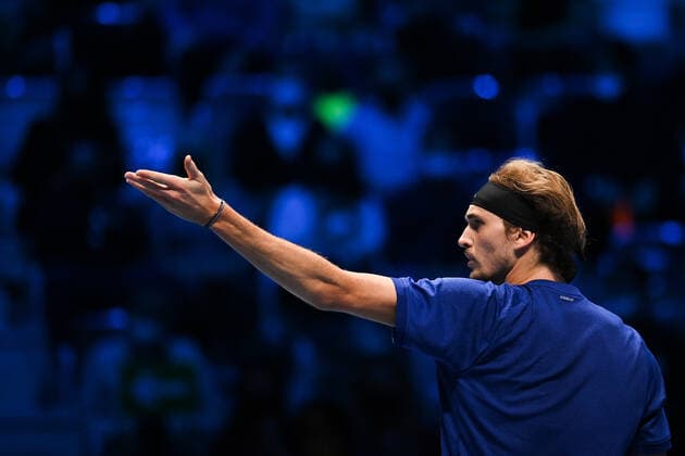 Photo Marco Alpozzi LaPresse November 21, 2021 Turin (Italy) Tennis Nitto ATP, Tennis Herren Finals - men s singles - finals Alexander Zverev Vs Daniil Medvedev In the pic: Alexander Zverev (Germany)  Copyright: xMarcoxAlpozzi LaPressex