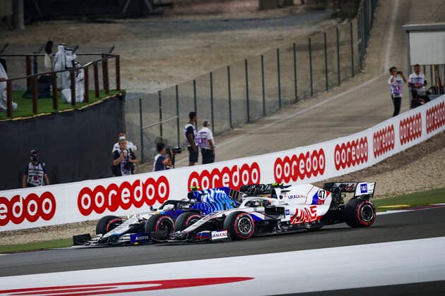 6 Nicholas Latifi (CAN, Williams Racing), 47 Mick Schumacher (GER, Haas F1 Team), F1 Grand Prix of Qatar at Losail International Circuit on November 21, 2021 in Doha, Qatar. (Photo by HOCH ZWEI) Doha Qatar