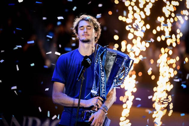 Photo Marco Alpozzi LaPresse November 21, 2021 Turin (Italy) Tennis Nitto ATP, Tennis Herren Finals - men s singles - finals Alexander Zverev Vs Daniil Medvedev In the pic: Alexander Zverev (Germany)  Copyright: xMarcoxAlpozzi LaPressex