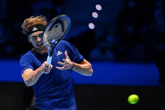 Photo Marco Alpozzi LaPresse November 21, 2021 Turin (Italy) Tennis Nitto ATP, Tennis Herren Finals - men s singles - finals Alexander Zverev Vs Daniil Medvedev In the pic: Alexander Zverev (Germany)  Copyright: xMarcoxAlpozzi LaPressex