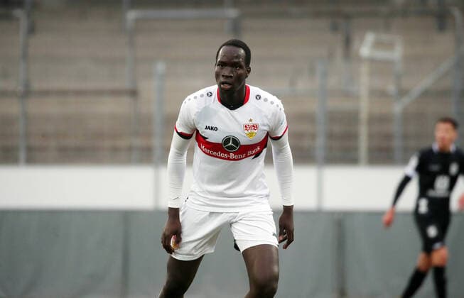 20.11.21 VfB Stuttgart II - SSV Ulm 1846 Deutschland, Stuttgart, 20.11.2021, Fussball, Regionalliga Südwest, VfB Stuttgart II - SSV Ulm 1846: Alou Kuol (VfB Stuttgart II).