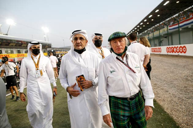Sport Bilder des Tages Stewart Jackie (gbr), F1 World Champion during the Formula 1 Ooredoo Qatar Grand Prix 2021, 20th round of the 2021 FIA Formula One World Championship, WM, Weltmeisterschaft from November 19 to 21, 2021 on the Losail International Circuit, in Lusail, Qatar - F1 - QATAR GRAND PRIX 2021 - RACE DPPI Panoramic  F12021GP20QAT_JK235755