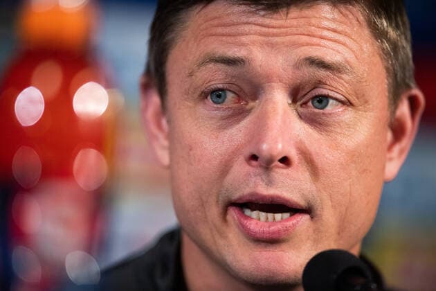 211122 Jon Dahl Tomasson, head coach during a press conference, PK, Pressekonferenz with Malmö FF on November 22, 2021 in Malmö. Photo: Petter Arvidson BILDBYRAN kod PA PA0338 fotboll football soccer fotball champions league träning presskonferens training practice press conference malmö ff bbeng Copyright: PETTERxARVIDSON BB211122PA001