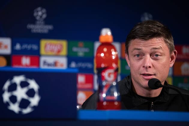 211122 Jon Dahl Tomasson, head coach during a press conference, PK, Pressekonferenz with Malmö FF on November 22, 2021 in Malmö. Photo: Petter Arvidson BILDBYRAN kod PA PA0338 fotboll football soccer fotball champions league träning presskonferens training practice press conference malmö ff bbeng Copyright: PETTERxARVIDSON BB211122PA006