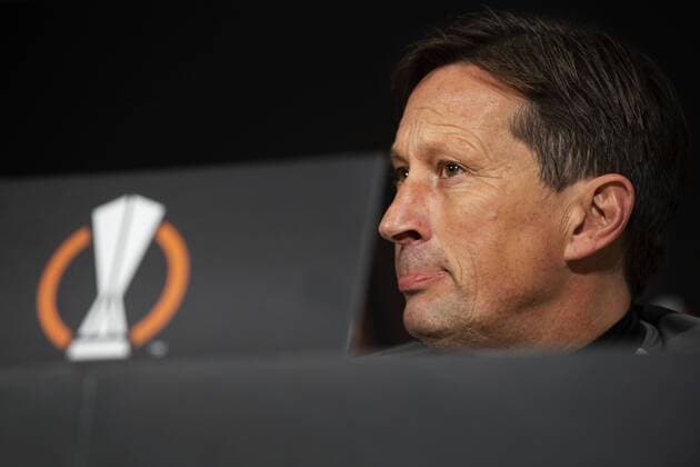 Sport Bilder des Tages EINDHOVEN - Roger Schmidt of PSV during the press conference, PK, Pressekonferenz in the run-up to the UEFA Europa League group match against Sturm Graz. ANP OLAF KRAAK UEFA Europa League 2021 2022 xVIxANPxSportx xxANPxIVx
