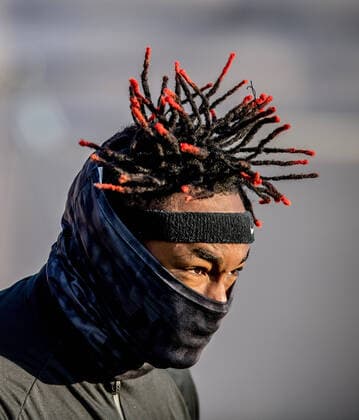 Leipzigs Mohamed Simakan. Training RB Leipzig am 17. November 2021. Red Bull Akademie, Leipzig. Training RB Leipzig