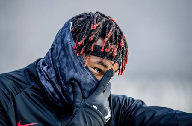 Leipzigs Mohamed Simakan. Training RB Leipzig am 17. November 2021. Red Bull Akademie, Leipzig. Training RB Leipzig