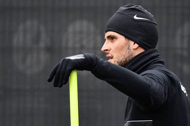 24.11.2021, xjhx, Fussball UEFA Europa League, Eintracht Frankfurt - Training und Pressekonferenz emspor, v.l. Goncalo Paciencia (Eintracht Frankfurt) (DFL DFB REGULATIONS PROHIBIT ANY USE OF PHOTOGRAPHS as IMAGE SEQUENCES and or QUASI-VIDEO) Frankfurt am Main