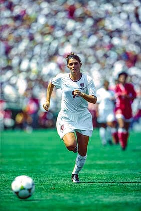 Mia Hamm 1999 WWC Final Mia Hamm (USA) competing in the 1999 FIFA Women s World Cup Soccer Final Passadena Rose Bowl CA United States Copyright: xChrisxTrotman DUOMO PCNx SC9972_710020