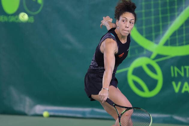 24th November 2021: Ortisei, Italy; WTA25 Ortisei 2021 Tennis Val Gardena SudTirol Tournament ITF under Covid-19 Pandemic. Ortisei, Italy on November 24, 2021. Stefania Rubini (ITA)  ActionPlus12342360 PierrexTeyssot
