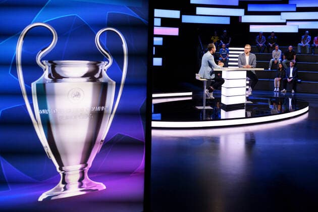 SVEN VOSS, PER MERTESACKER SPORTSTUDIO UEFA CHAMPIONS LEAGUE ZDF MAINZ